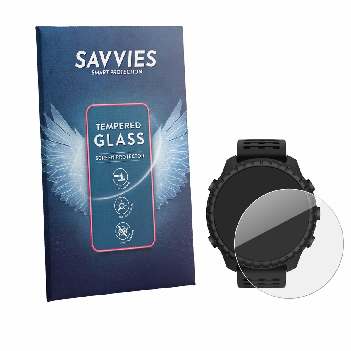 Savvies - Glas Screenprotector voor Suunto Core 2 - Gehard Beschermglas 9H