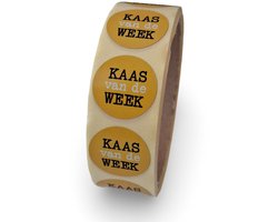 Kaas van de week sticker - 250 Stuks - 25mm - productsticker - voedseletiket - HACCP