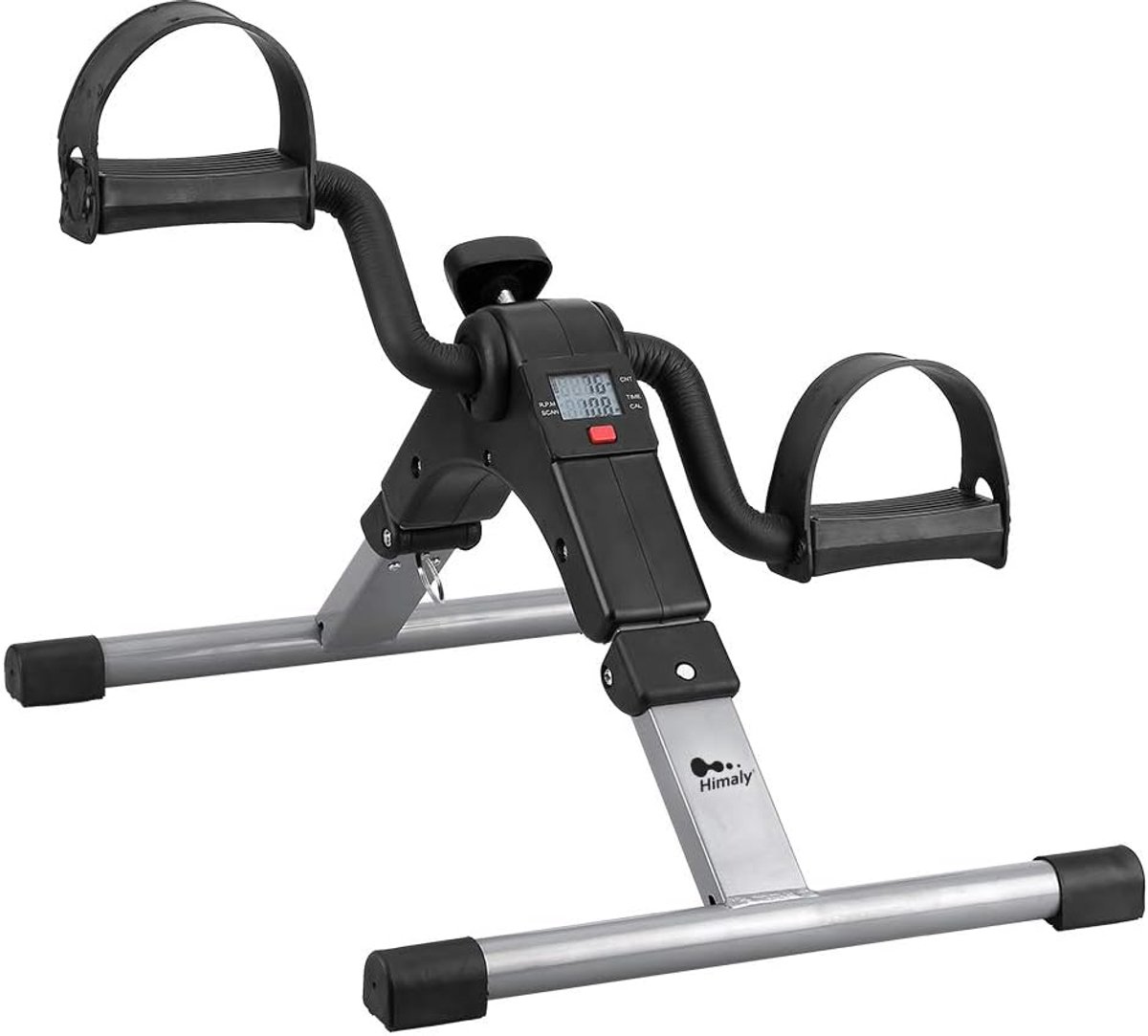 Minibike trainer verstelbaar met LCD display, pedaaltrainer voor armen en benen, compacte fitnessfiets voor thuis met weerstandsinstelling
