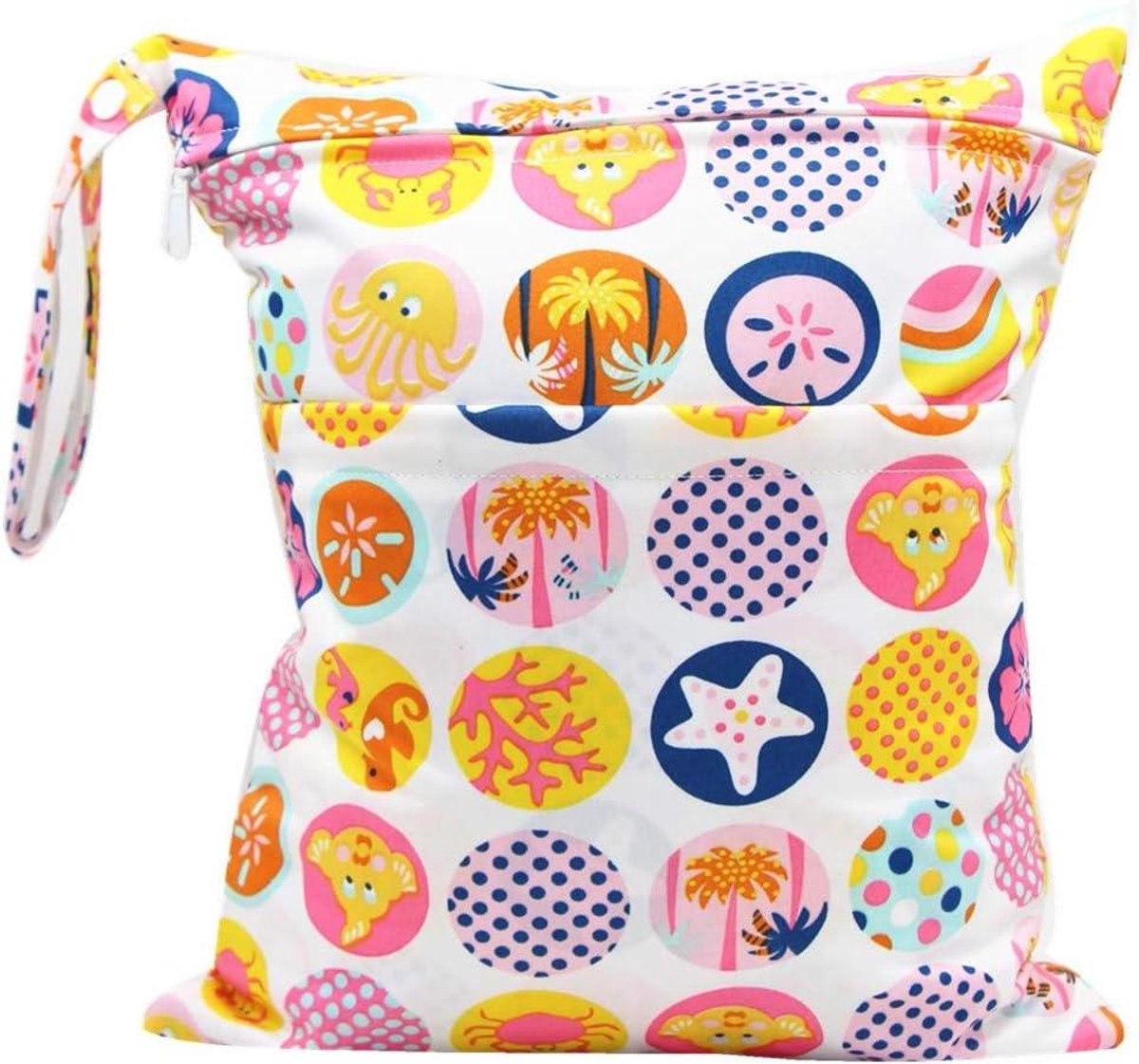 Herbruikbare Luiertas - Natte Tas Organizer - Baby Verzorging - Waterdichte Sluiting - 30 x 36 cm - Stijl 7