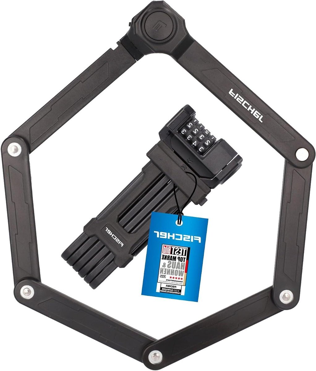 Vouwslot Fiets - Cijferslot - Fiets Beveiligen - 10.000 Combinaties - 85 cm Lang - Zwart
