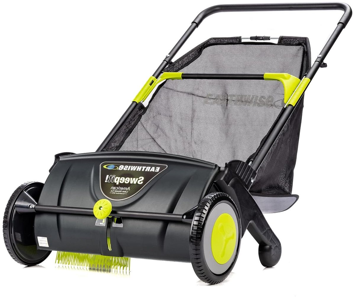 Gazonveger - Tuin veger - Gazon onderhoud - Extra brede werking - 53 cm - Zwart