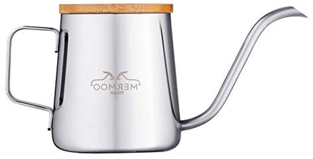 Zwanenhals waterkoker - Koffiepot klein - Koffie zetten - Nauwkeurige waterafgifte - 350 ml - Zilver