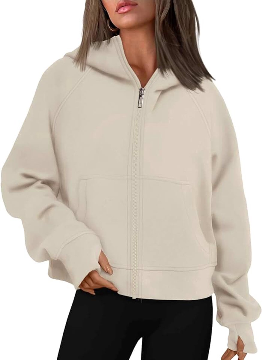 Hoodie dames sweatjack 2024 capuchonjack herfst winter sweatshirt capuchon capuchon ritssluiting mantel rits pullover
