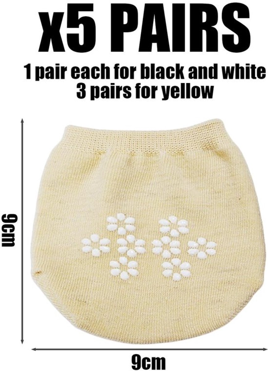 - Half Sokjes voor Dames - Elastische Antislip Kousen - Onzichtbaar voor Hoge Hakken - Ademend - Comfortabele Kousen - Voor Dames - Huidkle...