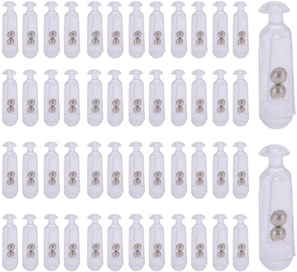 Vislokmiddel met geluid, 50 stuks, 15 mm, invoertubes voor zacht aas en vissersaccessoires