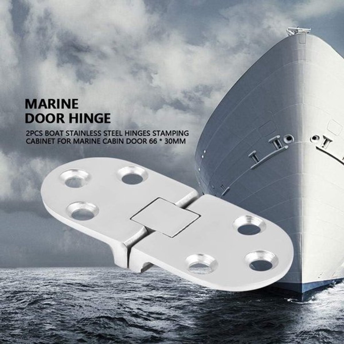 Scharnieren voor marine bootdeur, 2 stuks, roestvrij staal, kastafdichtkast 66 x 30 mm