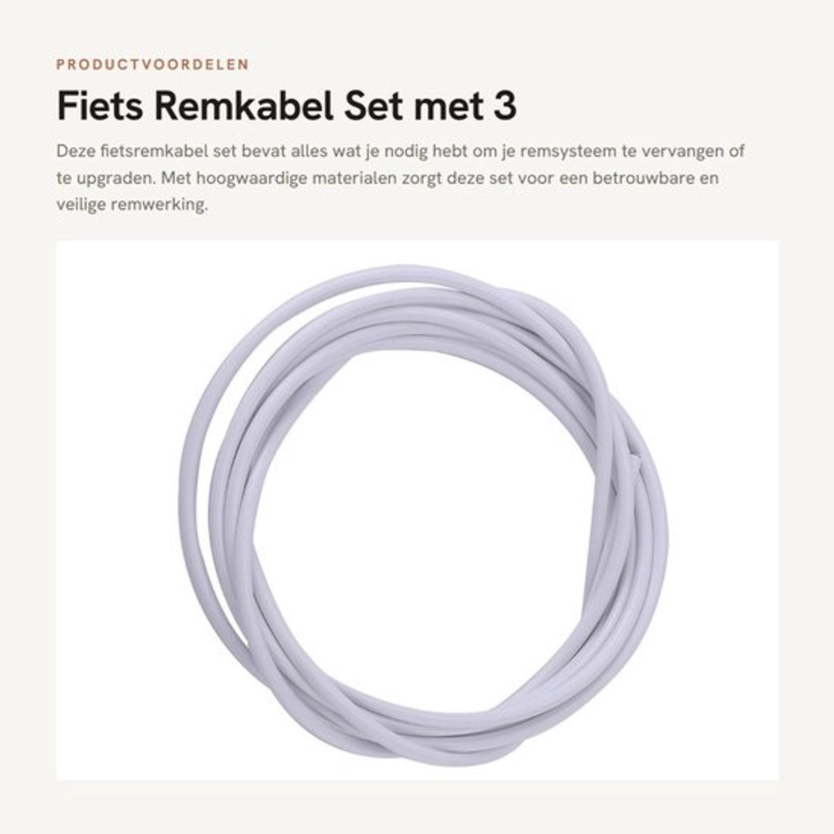 Remkabel Hoogwaardige Kwaliteit - Remkabelset - Remkabel