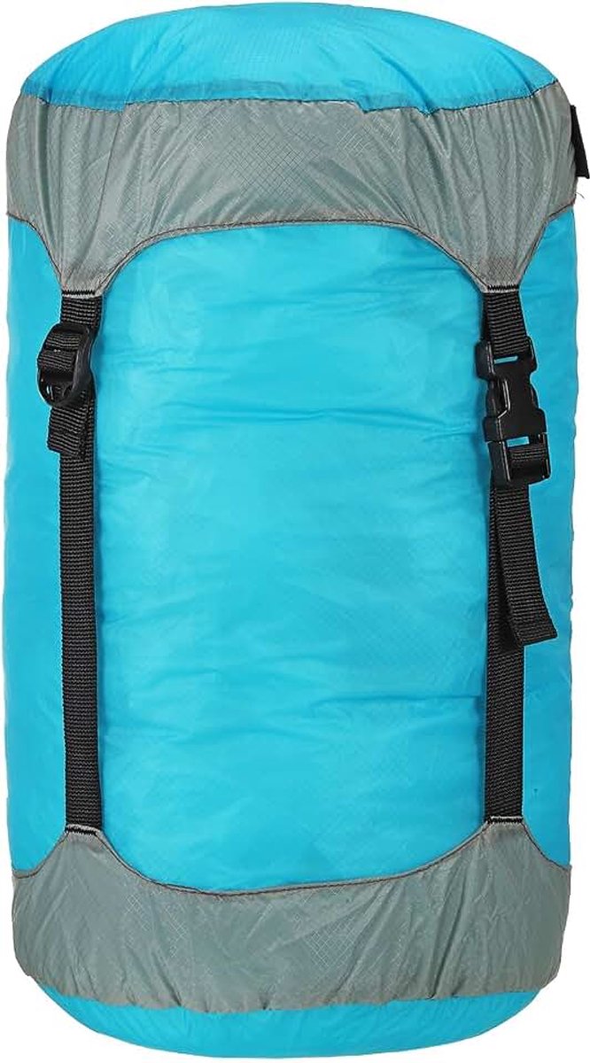 Compressie Stuff Sack, 14L M Size Waterdichte Slaapzak Opbergzak Draagbare Compressie Tas voor Backpacken Camping, Blauw