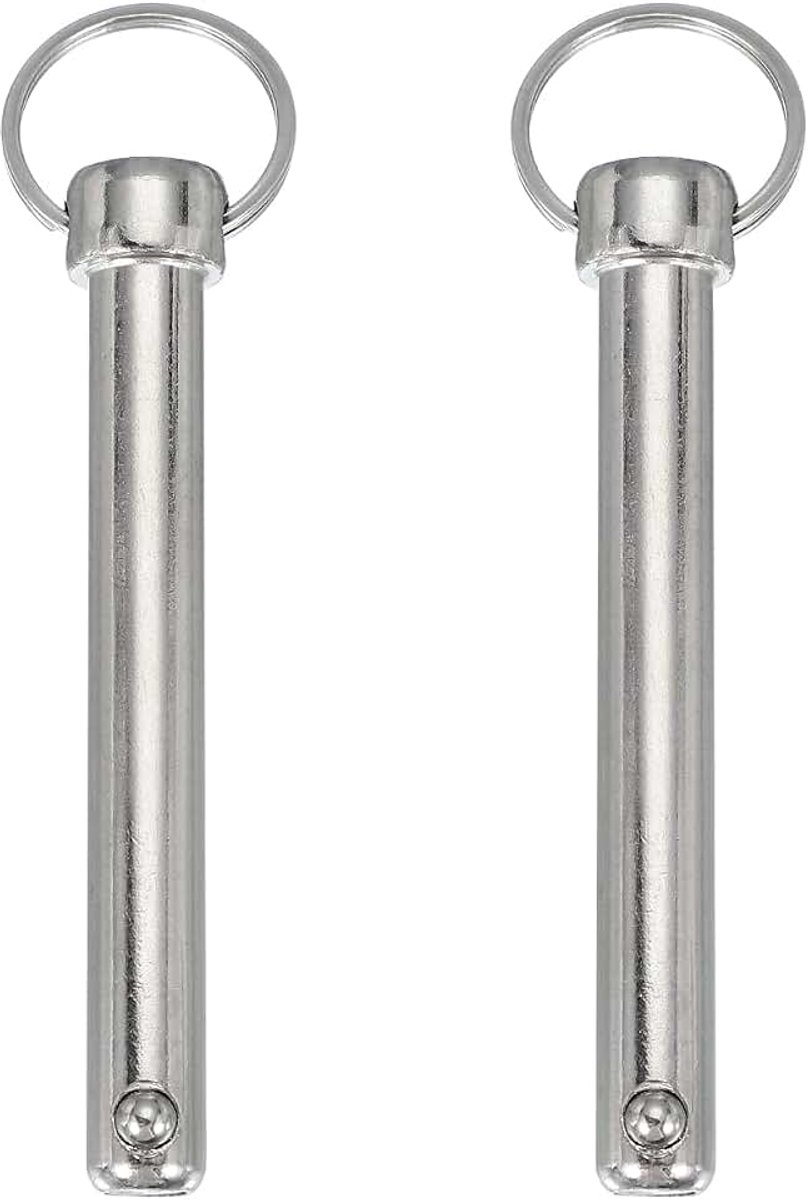 Snelspanpen, diameter 1/2 inch (12 mm) nuttige lengte 80 mm, totale lengte 120 mm, Bimini toppen, marine-hardware van koolstofstaal voor bootaccessoires, verpakking van 2