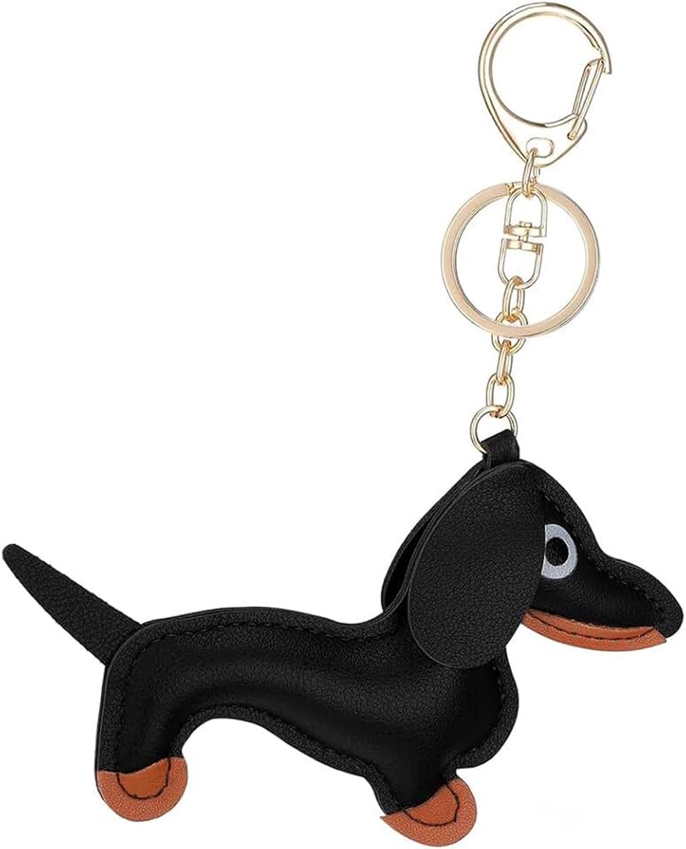 1 stuks teckel lederen sleutelhanger - teckel hond sleutelhanger sleutelhanger karabijnhaak tas accessoires sleutels verjaardagscadeau kerst verjaardag woondecoratie accessoires