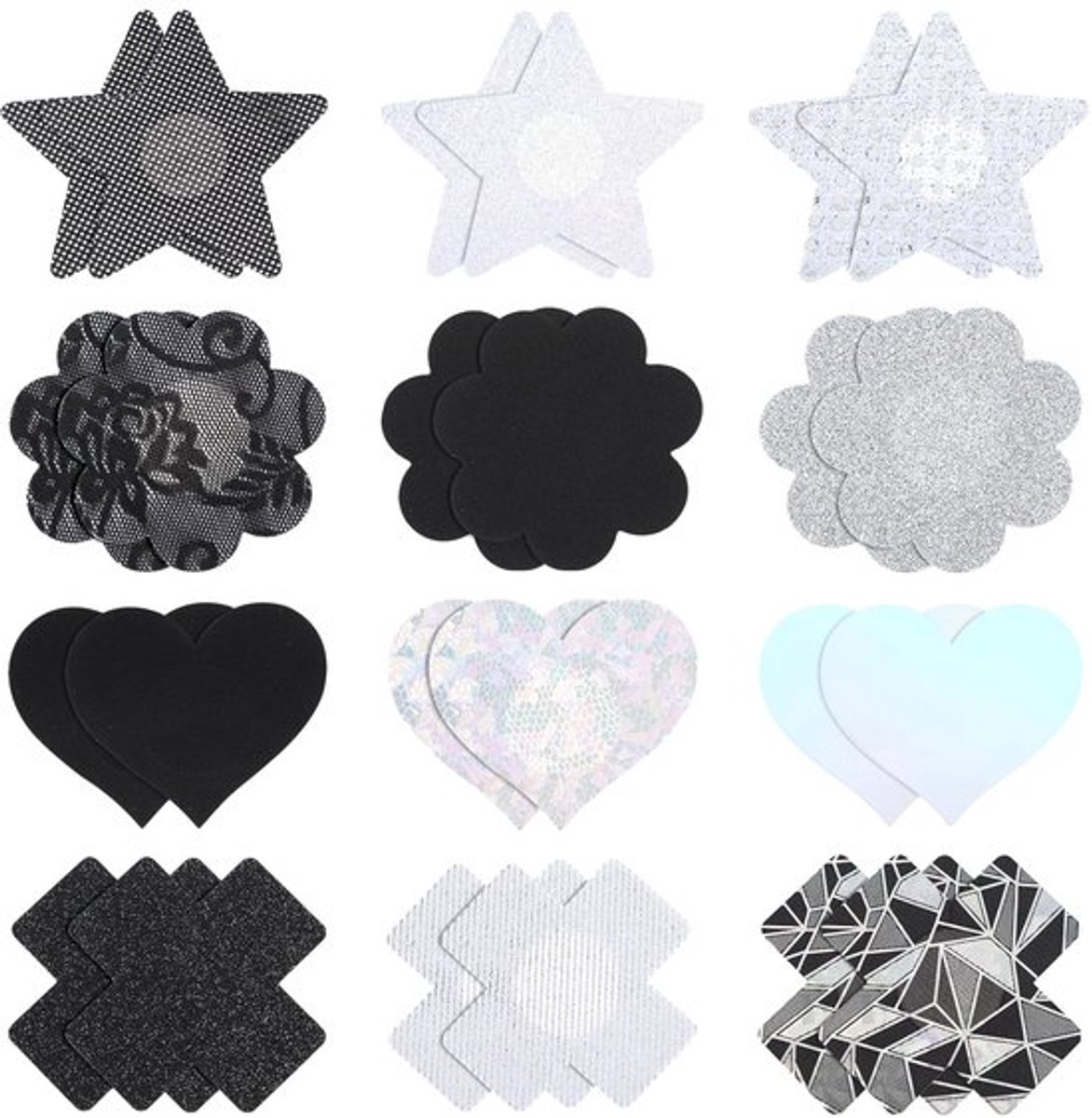 - Tepelkapjes - Zelfklevende Tepelstickers - Onzichtbaar - Diverse Kleuren - Herbruikbare Tepelbedekking - Geschikt voor Diverse Kleding