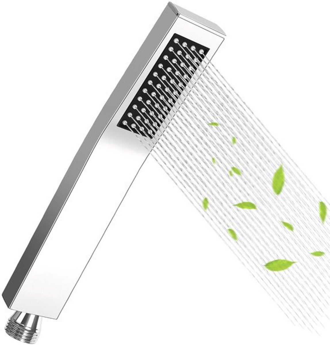 Handdouche - Waterbesparend - Hoogdruk - Zilver - Roestvrij staal - Zelfreinigend siliconen mondstuk - Geschikt voor badkamer - Minimalistisch...