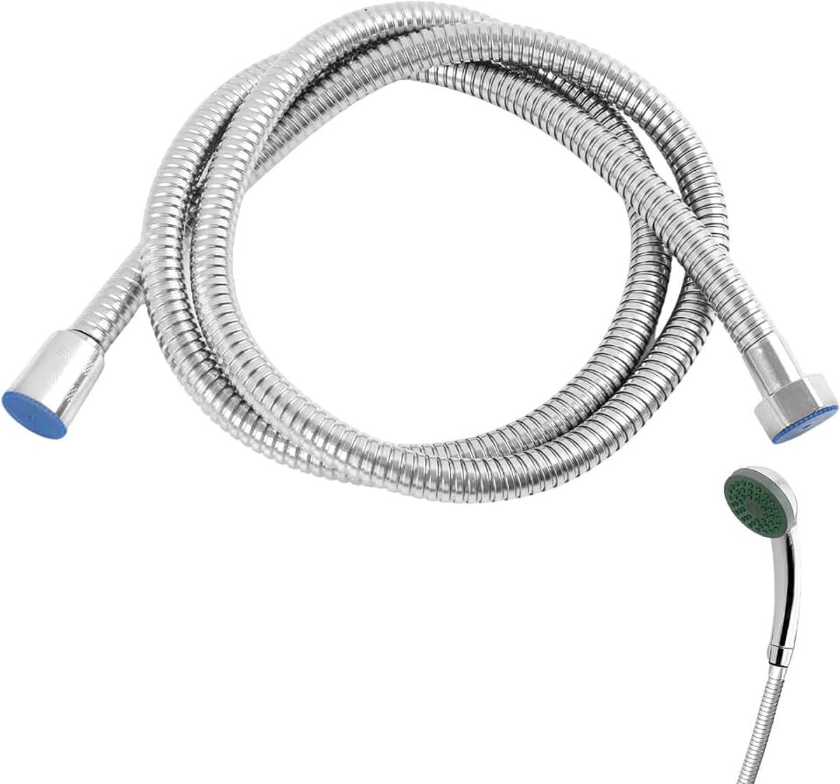 Doucheslang 1,5 m Premium, flexibele doucheslang met 1/2" standaardmoer, anti-draaibescherming, dubbele afdichting, universele doucheslang voor handdouche, chroomlook, badkamerarmatuur