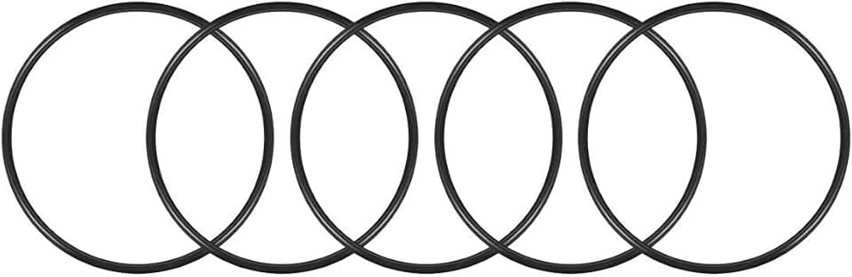 Sourcing map 5 stuks O ringen rubber 108 mm binnendiameter 115 mm OD 3,5 mm breedte rond DE 115mmx108mmx3.5mm