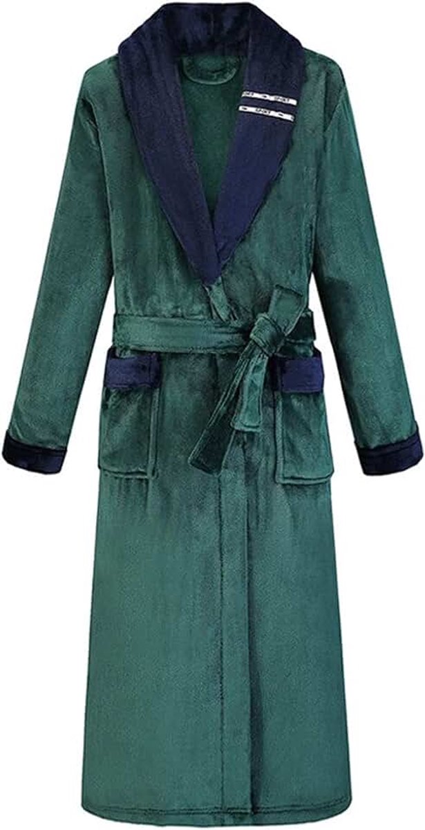 Gewaad Gewaad Winter Dikker Mannen Nachtjapon Slaap Jurk Gewatteerde Flanel Lange Kimono Badjas Gown Warm Casual Coral Fleece Nachtkleding good