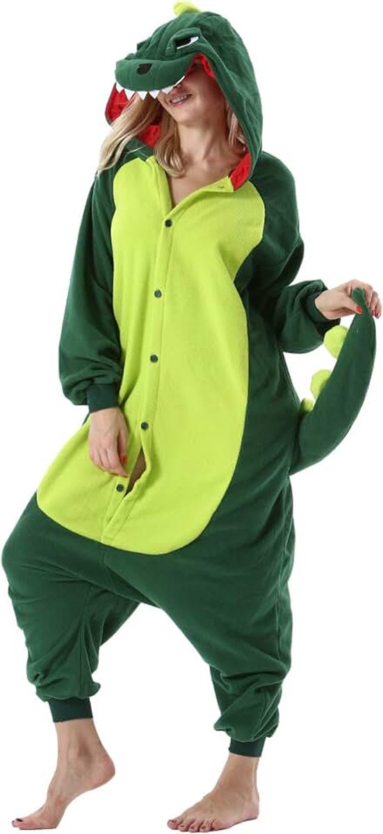 Overall, pyjama, outfit, nachtkleding, onesie voor volwassen dames en heren, voor anime, dierencosplay, Halloween, gekostumeerde avond, uniseks, voor lengte 148-187 cm