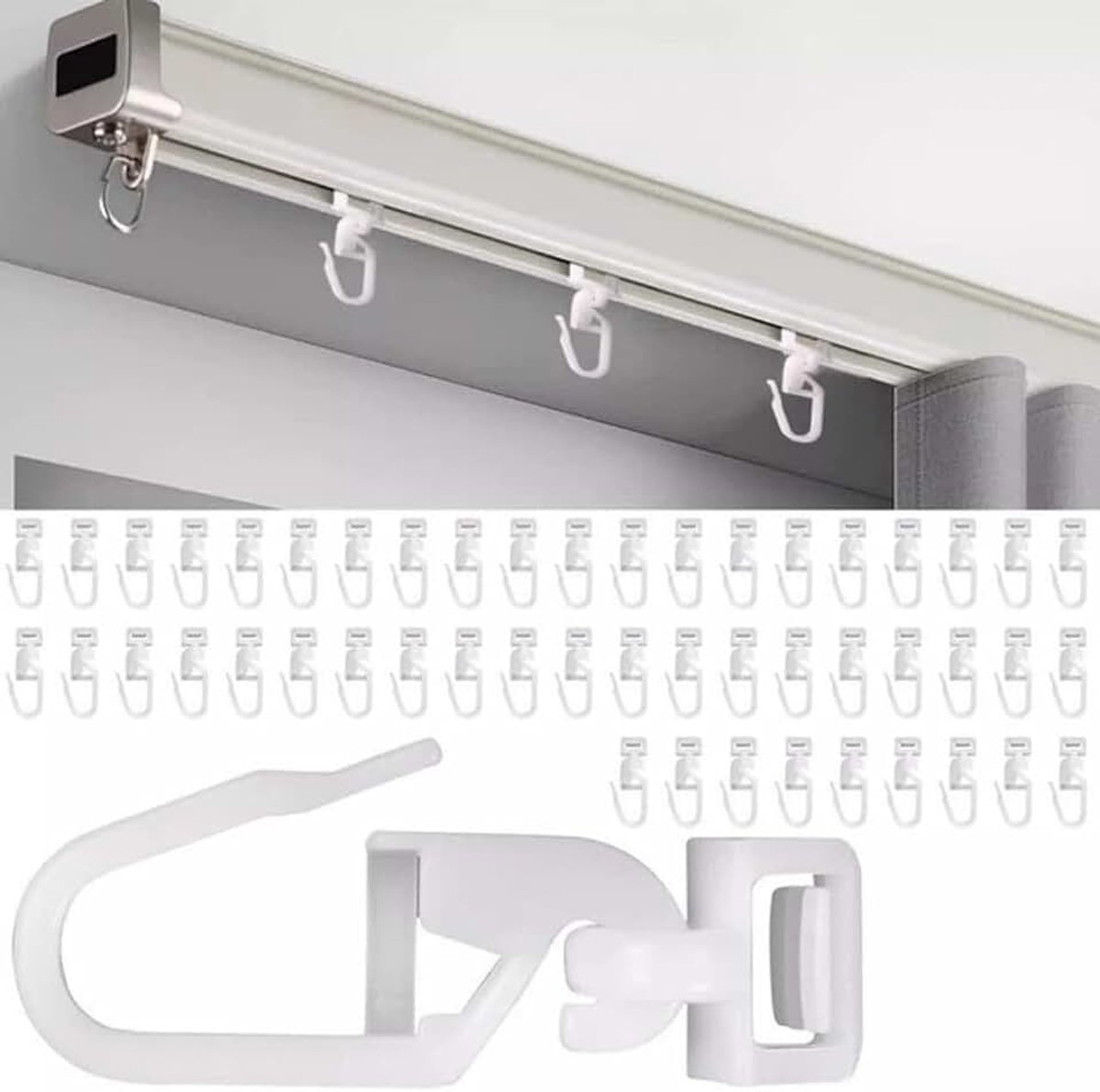 Haken, voor MAN IVECO achterrail DAF106 Gliders Runners