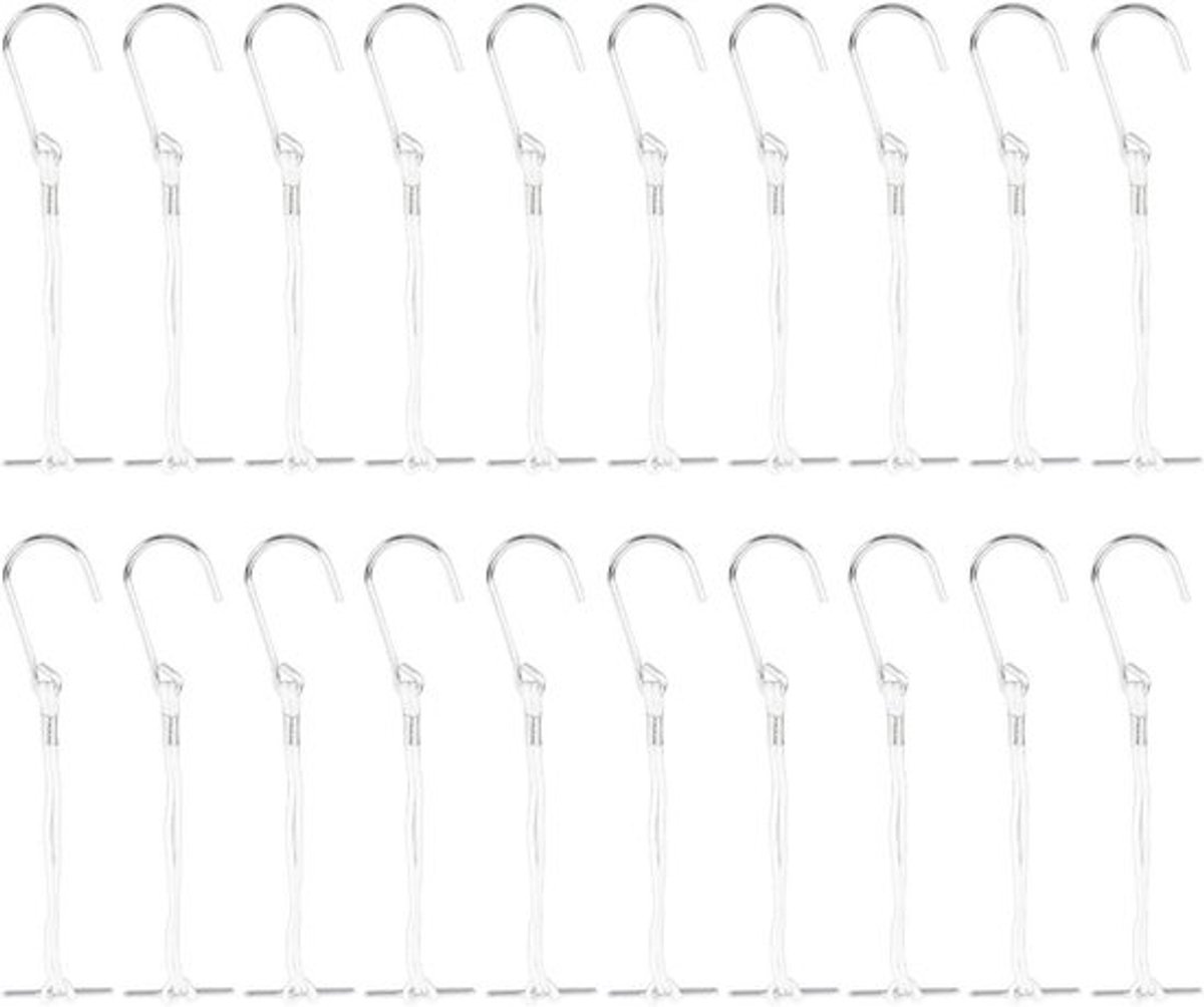 Hangerhaken voor naaipatronen, 20 stuks metalen haken met touw en ergonomisch handvat voor kledingproductie, naaien en ambachtelijke projecten
