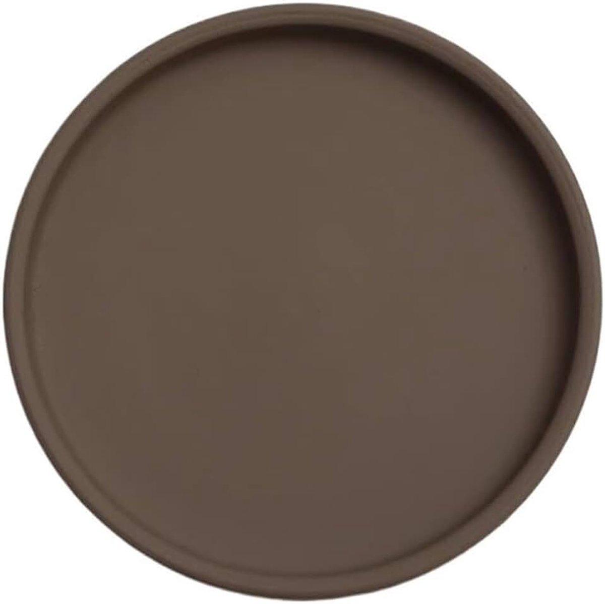 Schotels Ronde, eenvoudige lekbak van pallets, keramische plantenpotschotel for binnen en buiten(Brown,Klein)
