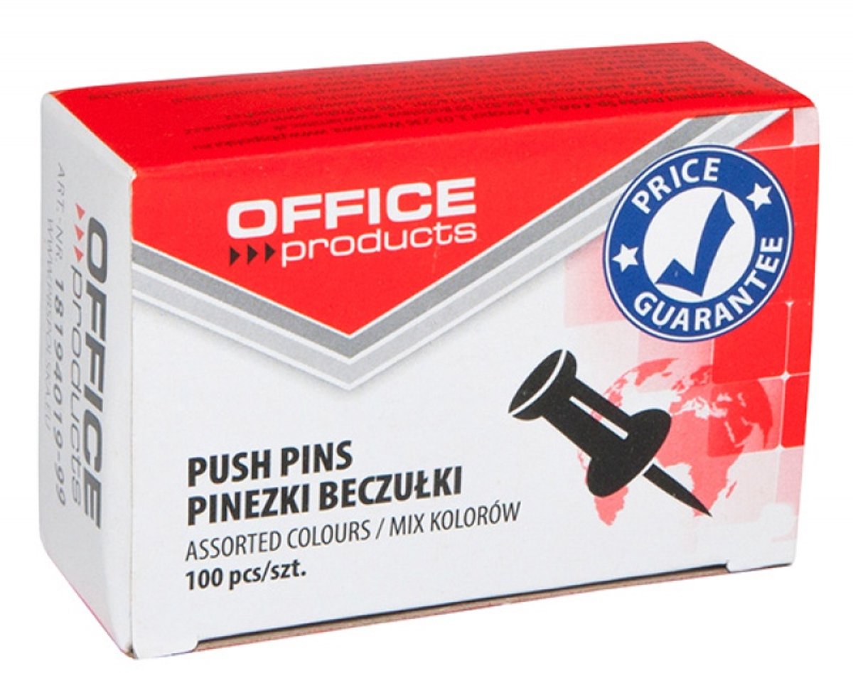 Punaises, 100 stuks, assorti kleuren