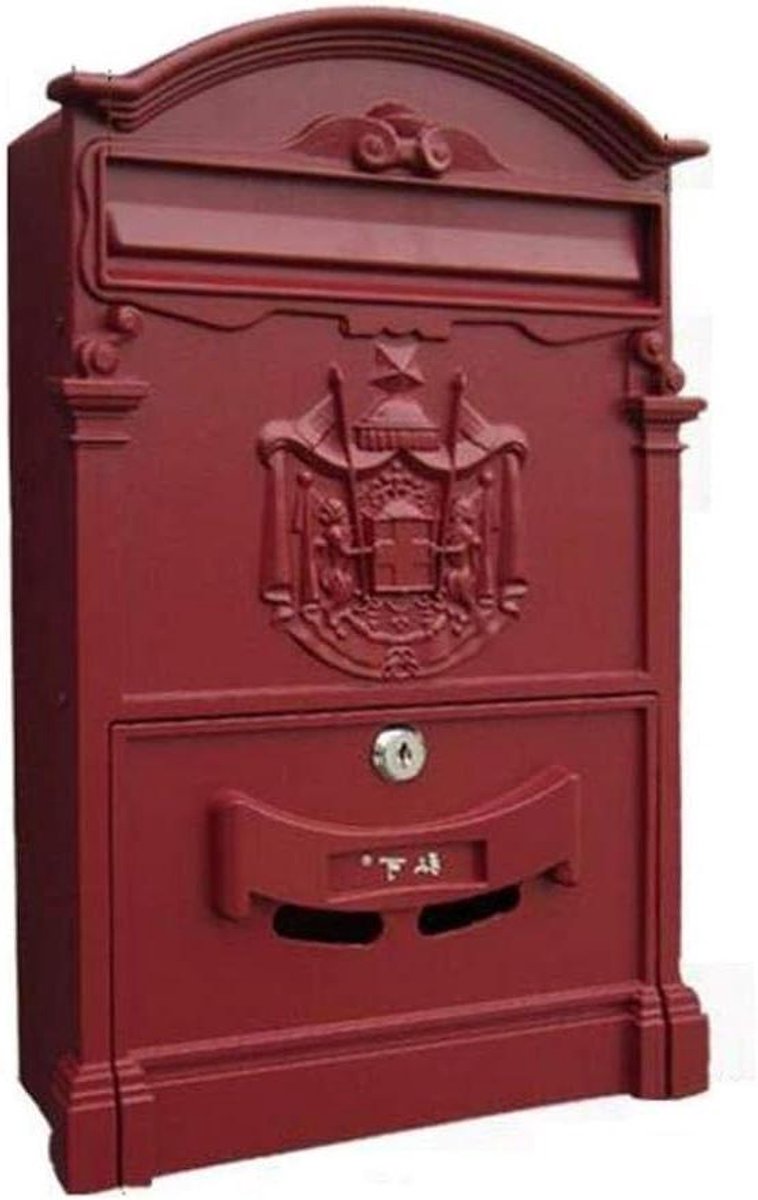 Brievenbus Buiten - Postbak - Post Ontvangen - Grote Capaciteit - Veilig Met Sleutel - Rood