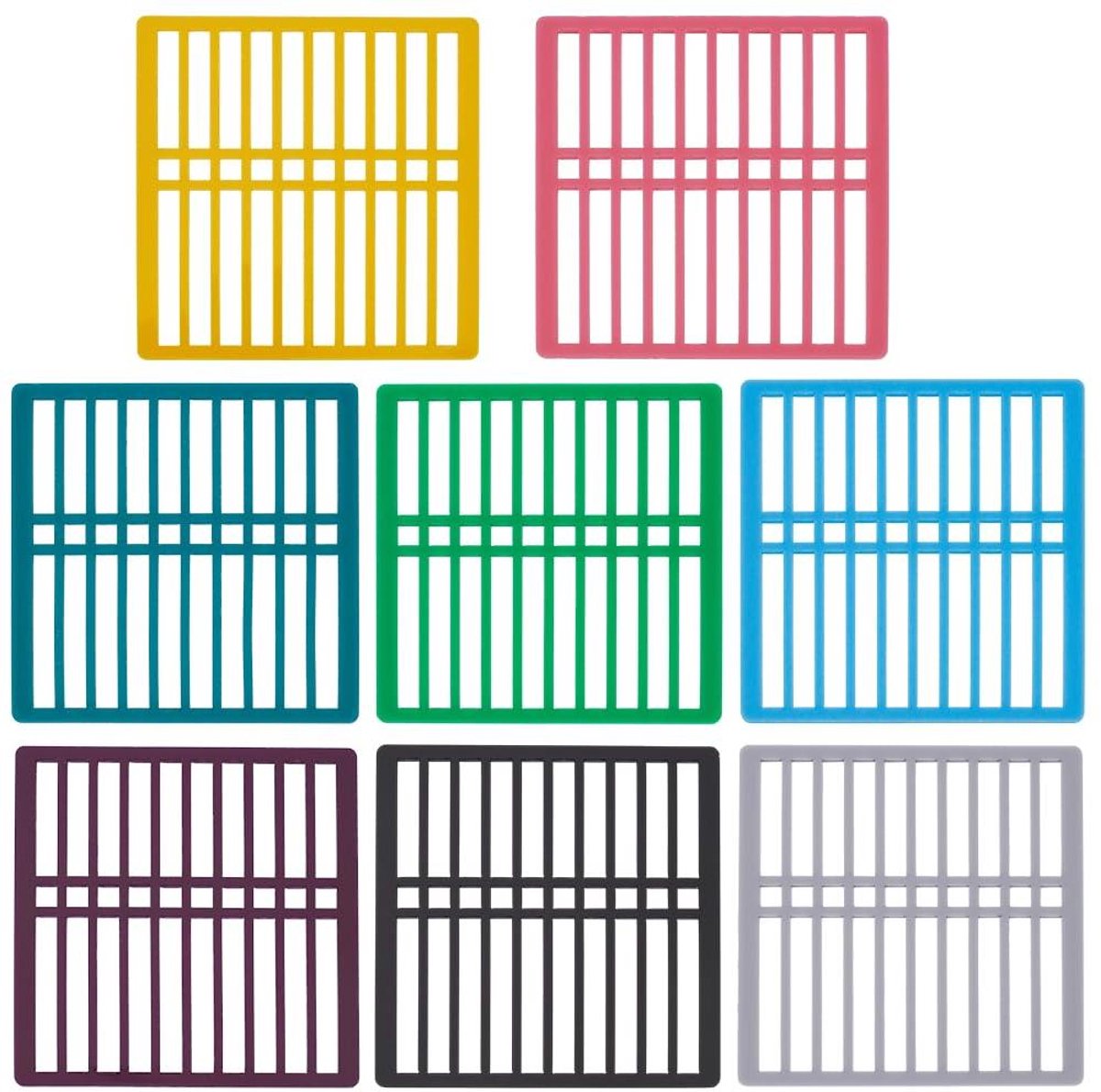 Diamond Art Liniaal - Boor Uitlijning Tool - Precisie Schilderen - Dubbele Rij Grid - 10x10cm - 8 Kleuren