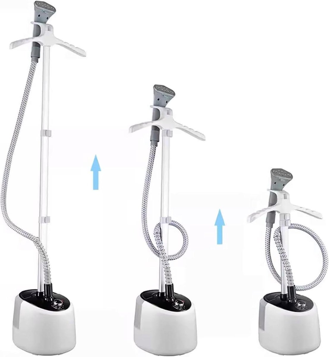 Verticale kledingstomer - Handstoomstrijkijzer - Kleding kreukvrij maken - Krachtige 2000 watt - 2.3 liter tank - Zwart