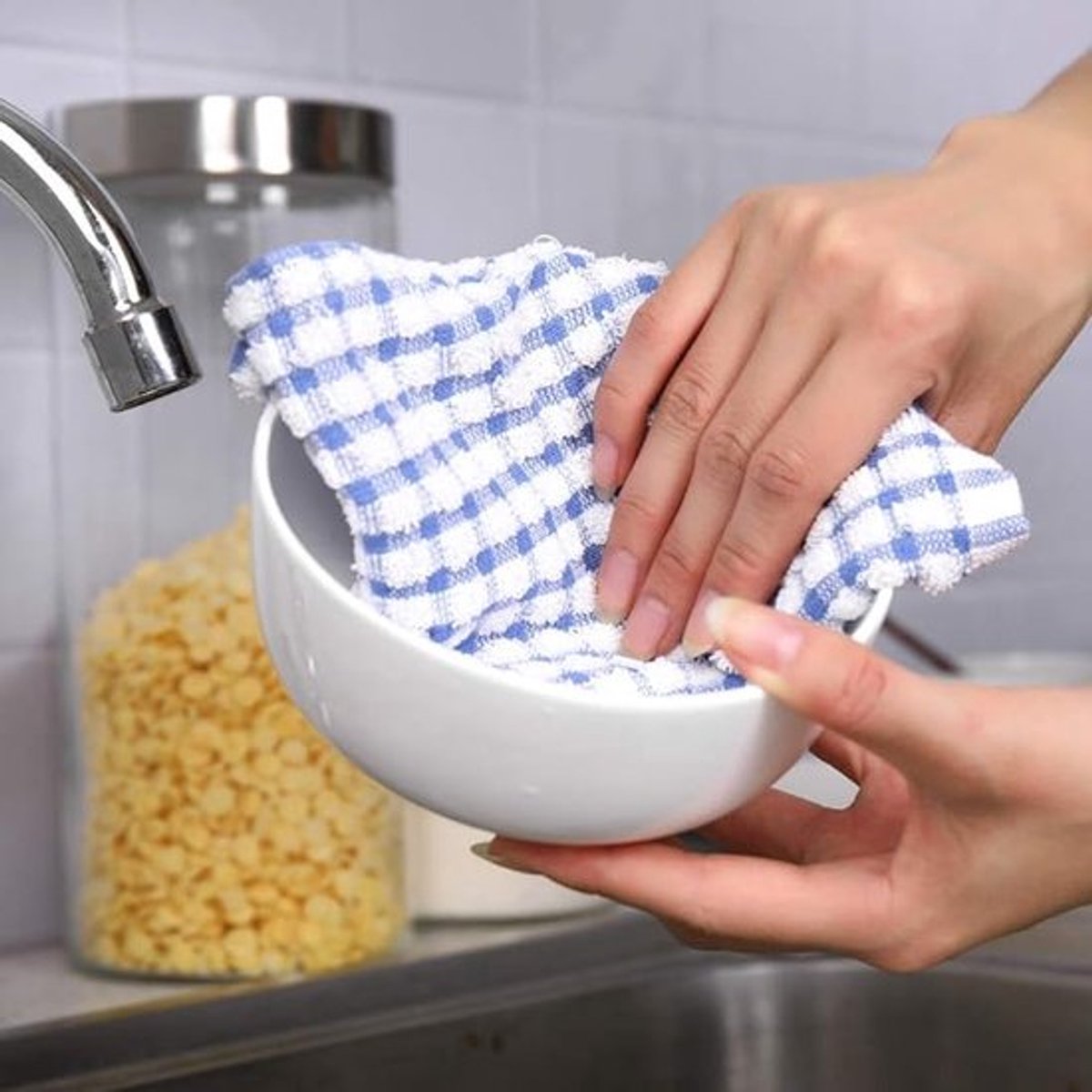 8 stuks - vaatwassen doek - puur katoen rooster - doek voor theedoeken reinigen - keuken waterzuigende handdoek - volledig katoen - gemengde kleuren
