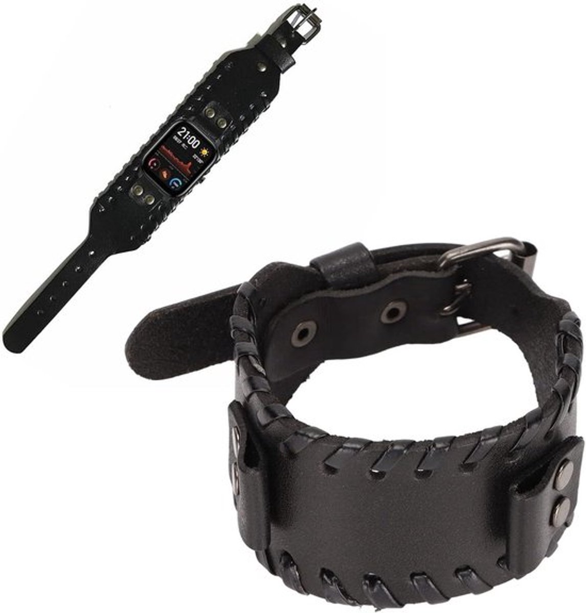 20 Mm Vintage Lederen Polsband voor Smartwatch - Armband Vervangende Band Compatibel met GTR 3 en GTR2 - Stijlvolle Horlogeband in Retro Design
