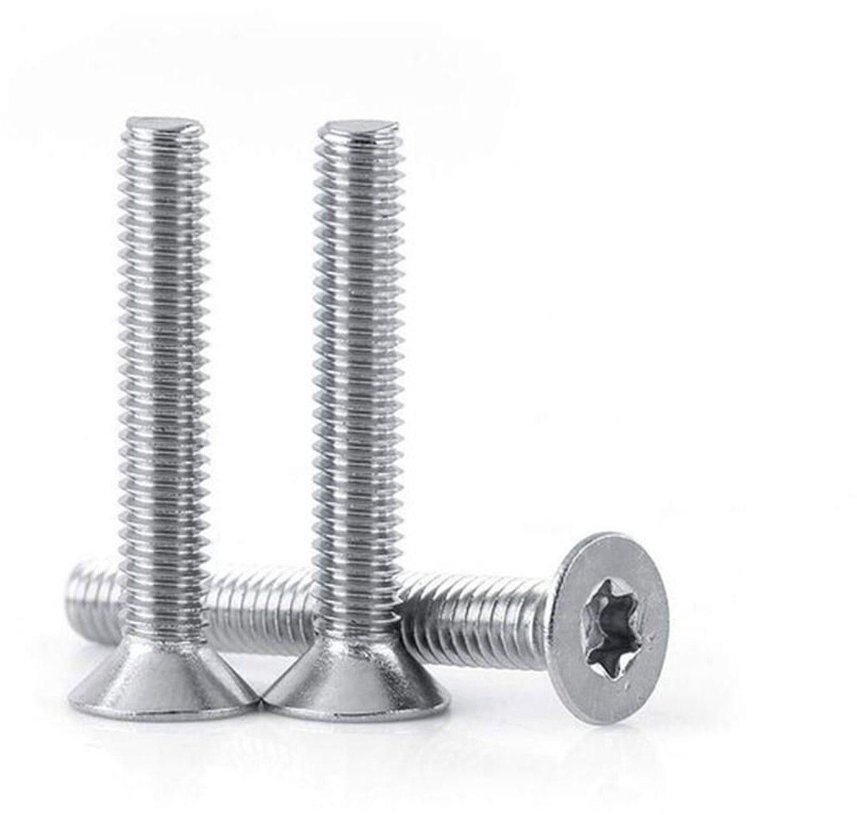 Roestvrij stalen flachkop schroeven M4x 8 mm 10 mm 12 mm 16 mm 20 mm 25 mm 30 mm - 50 stuks - snelle levering