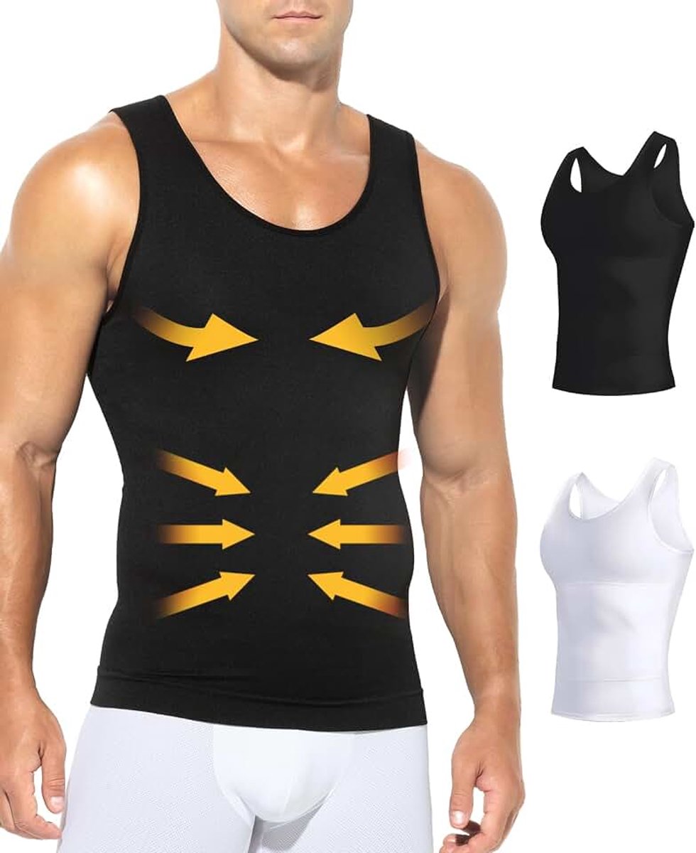 Kevin Heren compressieshirts Athletic Shapewear mouwloos basislaag onderhemd functionele shirts heren tank tops voor mannen bovendeel
