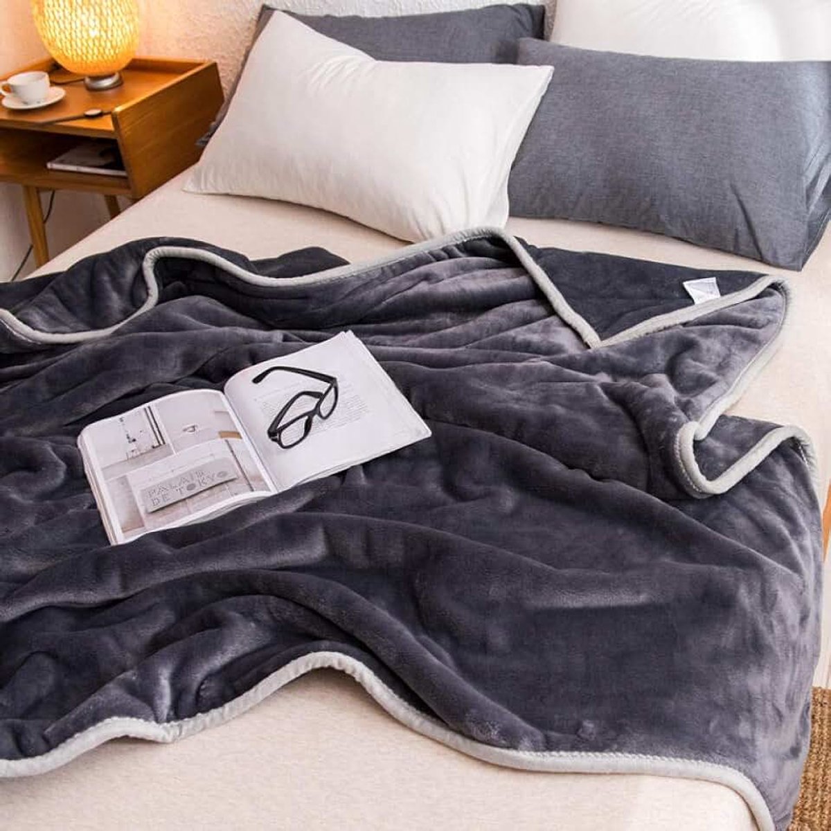 Fleece werpdekens Reisformaat - Superzachte donzige warme stevige bedspreien voor bank Microfiber deken -3_200x230cm