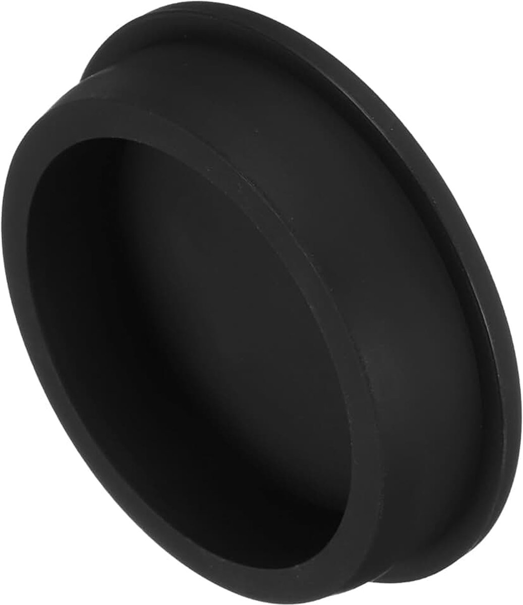 Siliconen stop op hoge temperatuur, diameter 63,6 mm, T-vormige rubberen stop voor poedercoating, zwarte stop, 1 stuk (buitendiameter 70 mm)