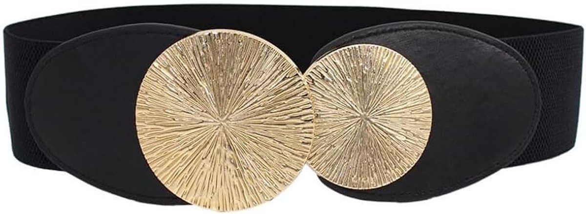 Elastische Taille Riem Voor Jurk Jas Dames Brede Cinch Riemen Met Metalen Gesp