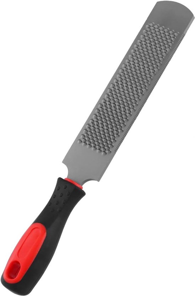 Dubbelzijdige hoefijzer rasp van 200 mm van koolstofstaal met rubberen handvat - gereedschap voor smeden en metaalbewerking