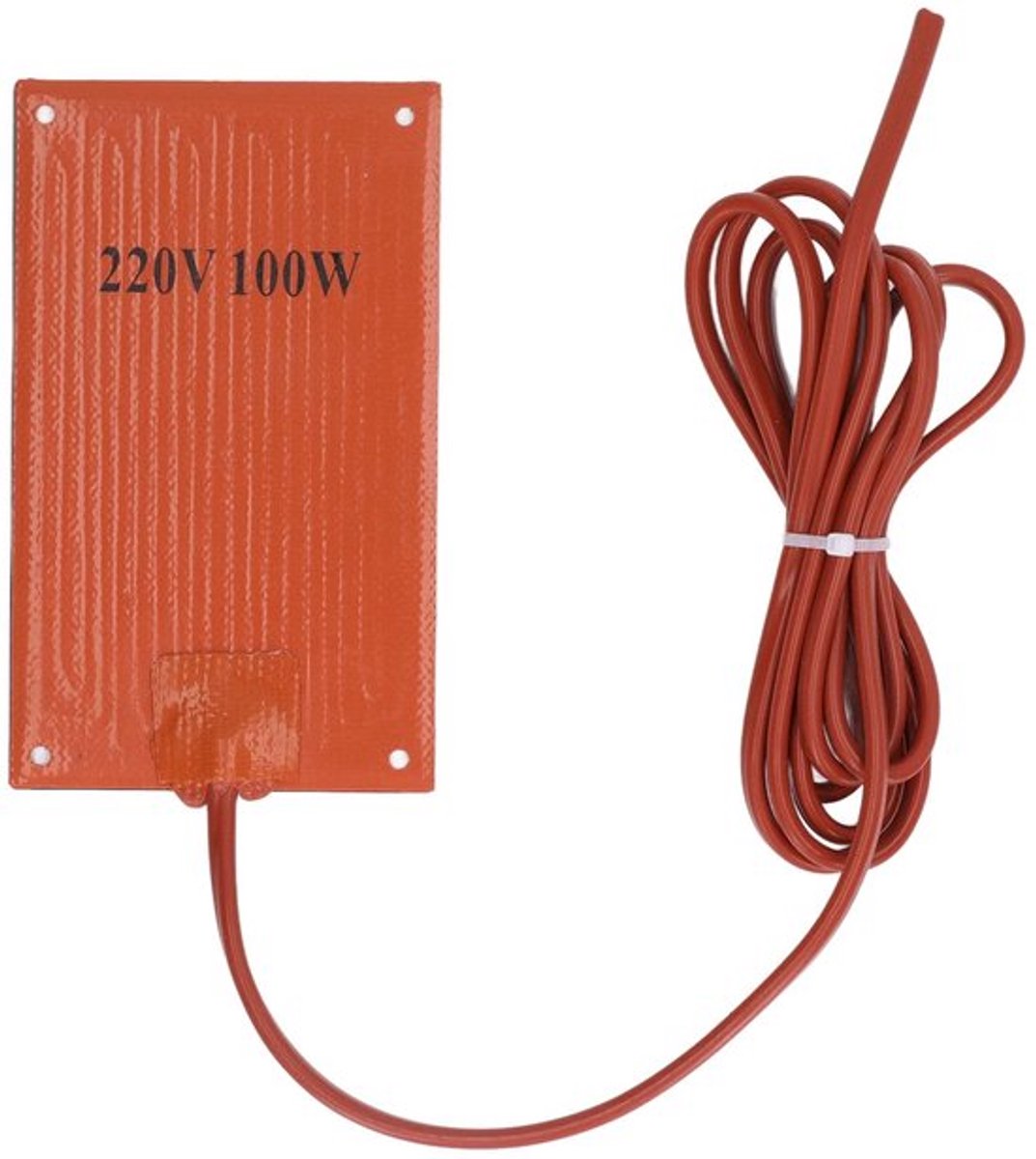 Silicone Rubber Verwarmingsmat - 100W voor Controlekasten - 90x150mm - Temperatuurregeling - Geschikt voor Elektronica - Fo...