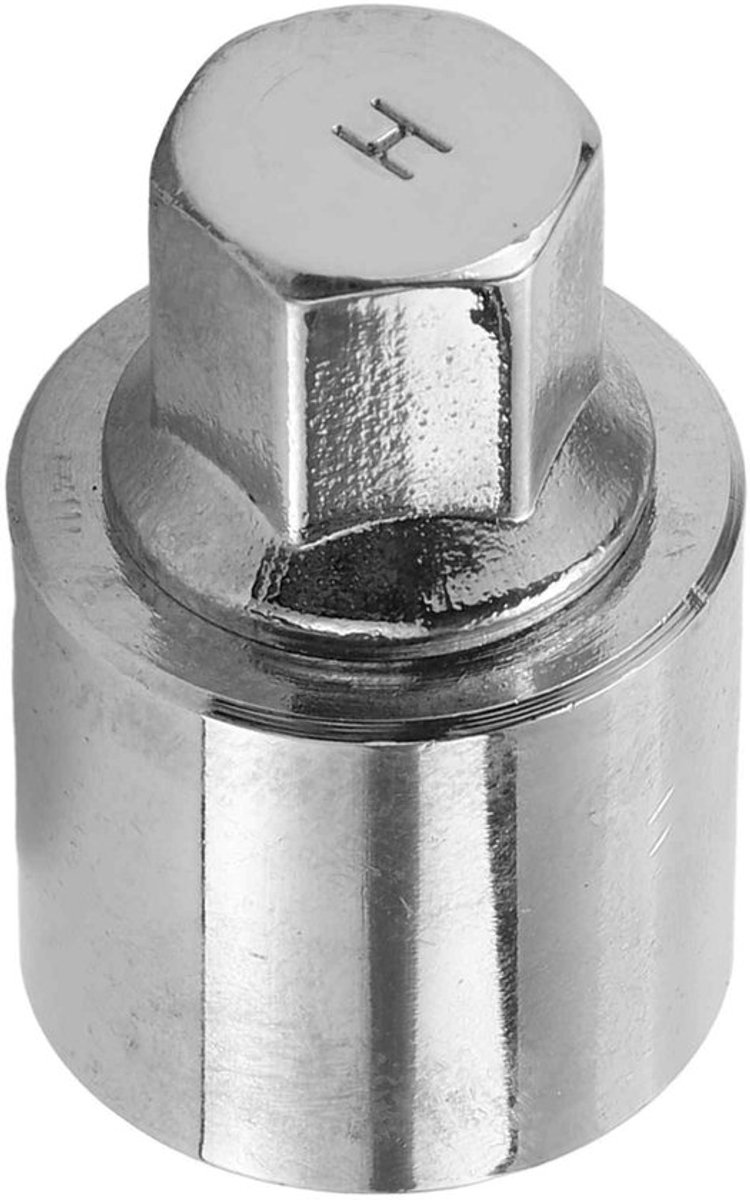 Diefstalbeveiliging Moersleutel Type H - Wielborgmoer - Slijtvast Materiaal - Roestvrij Staal - Hoogte 44 mm - Buitendiameter 31 mm