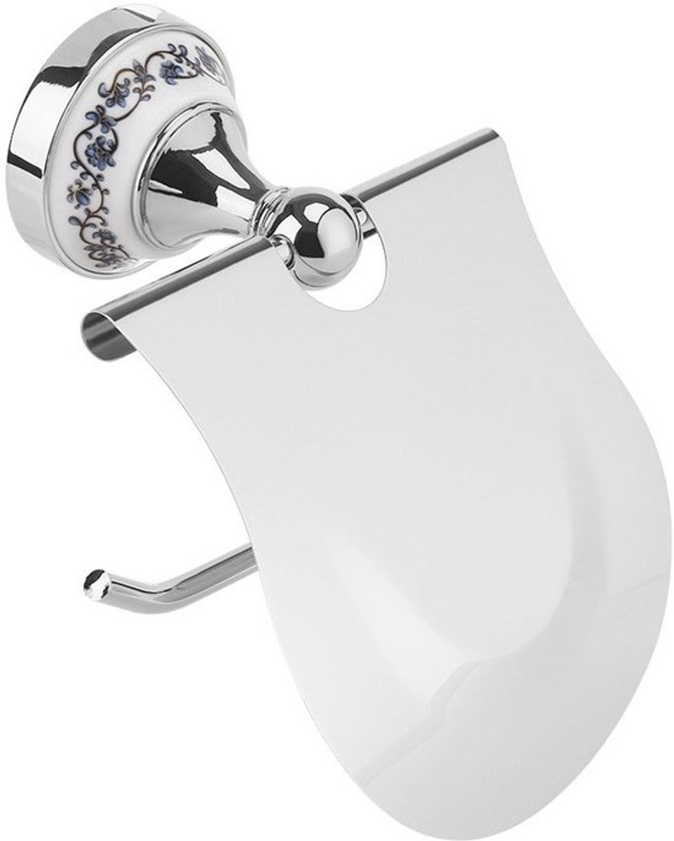 Toiletrolhouder Roestvrij Staal - Wandmontage - Open-arm Ontwerp - Waterdicht Deksel - Antislip - Duurzaam en Ruimtebesparend - Papierhouder
