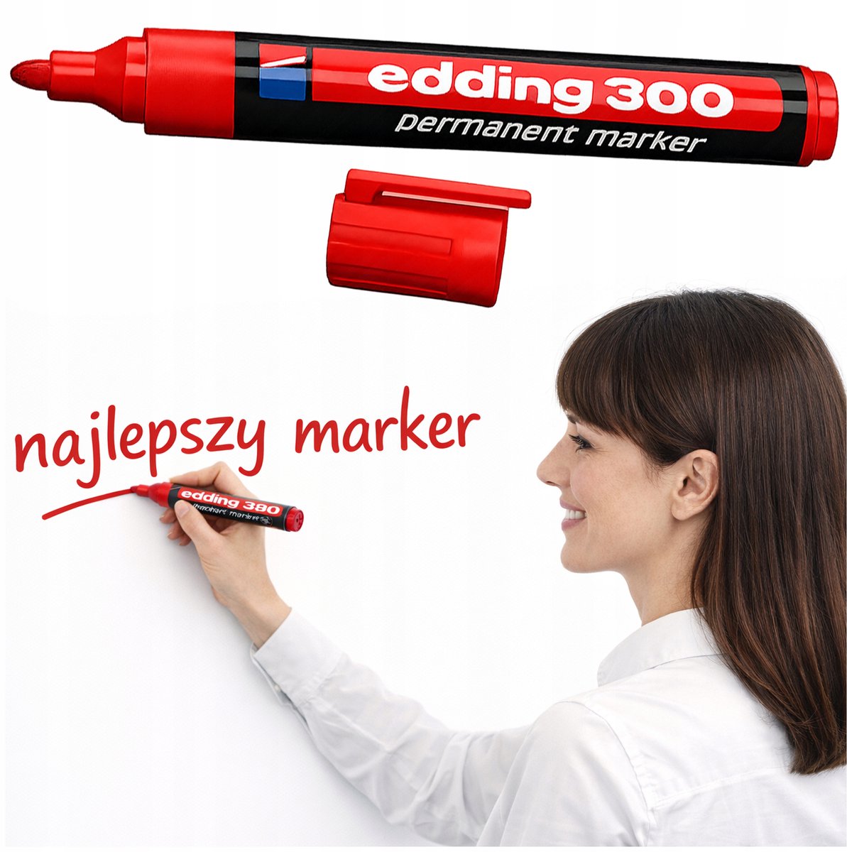 Edding Permanente Marker Rood 1,5-3mm Sneldrogend