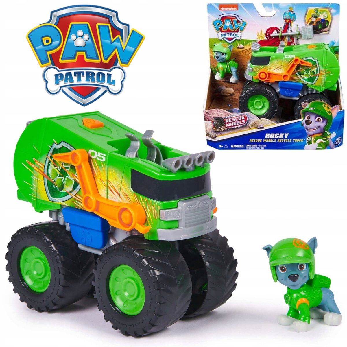 Paw Patrol Rescue Wheels Rocky Monster Truck-speelgoed