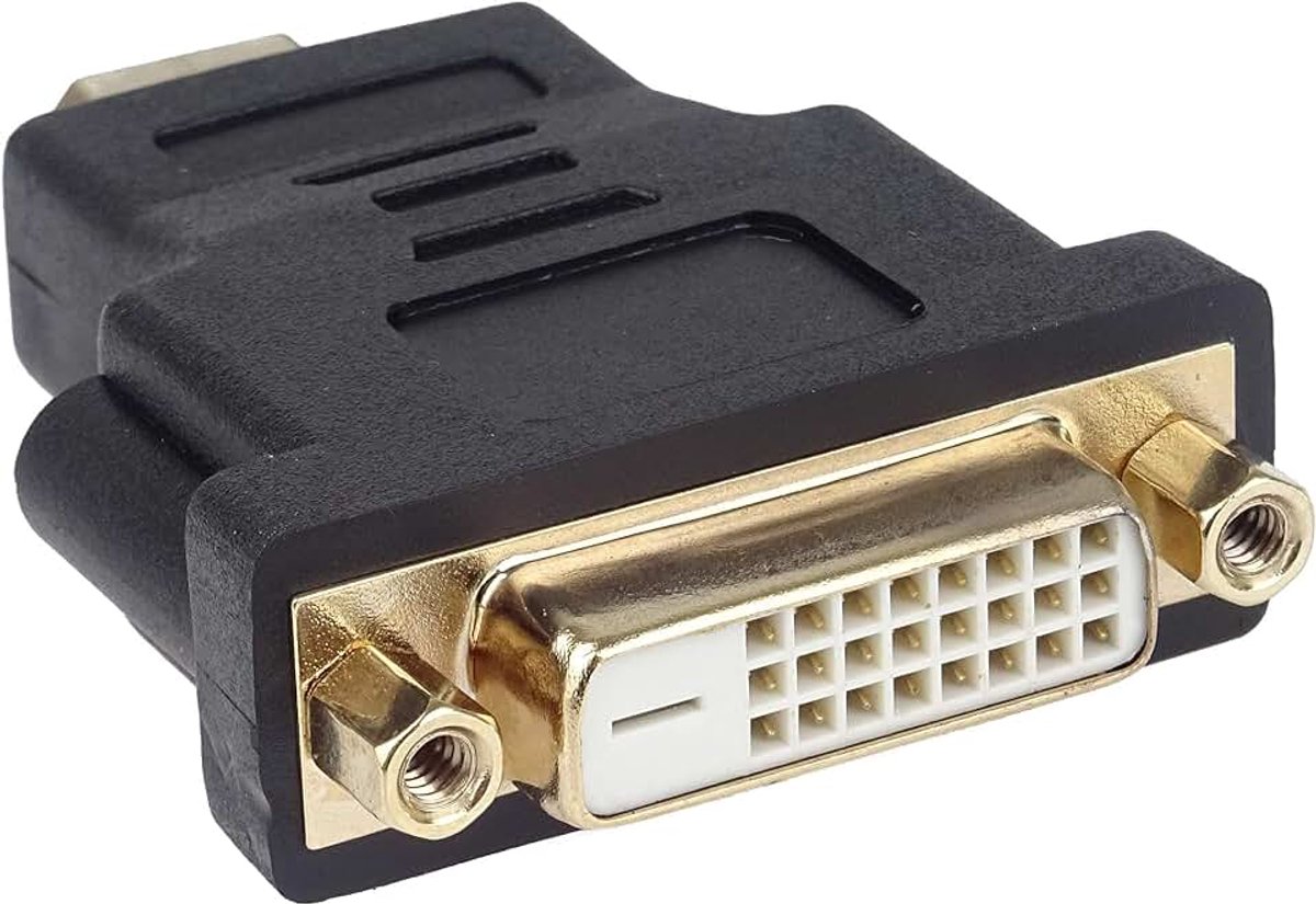 HDMI A adapter - DVI-D m/F, vergulde aansluitingen