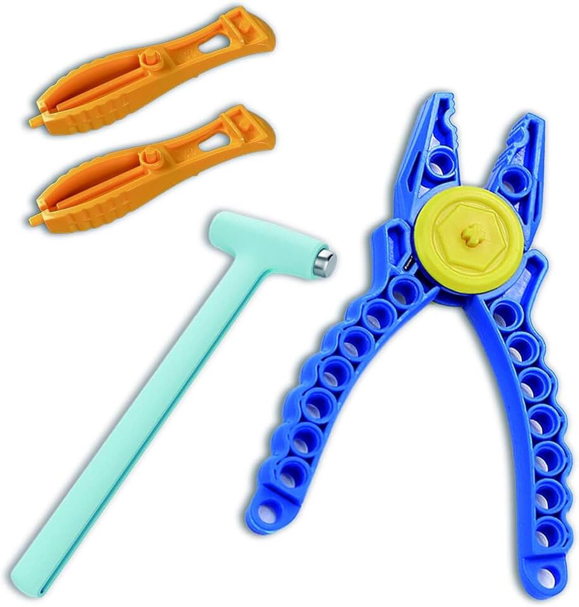 Gereedschapsset voor bouwblokken, steenscheiders, baksteenscheiders, tangen en hamer, compatibel met Lego Technic blokscheider, voor kit-fans.