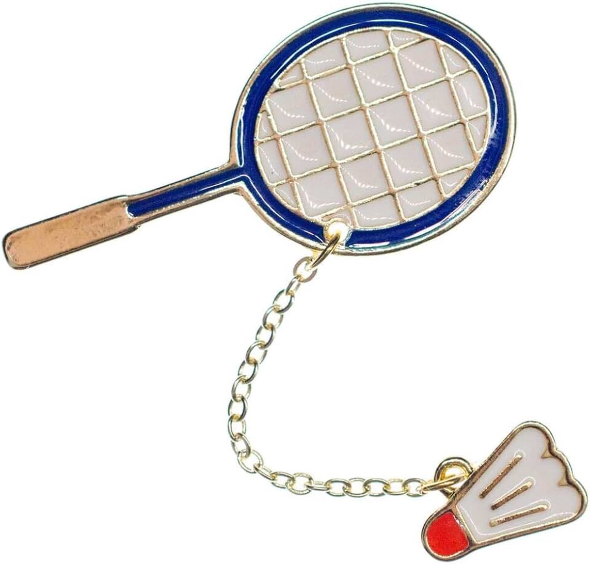 Badminton Rackets Geëmailleerde Broche Pin Badge Knop Bal Badminton, 42mm, Metaal, niet bekend