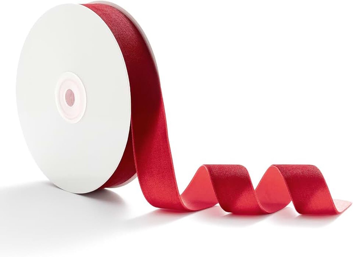 Fluwelen lint fluwelen lint 2,5 cm x 9 m lint fluwelen lint cadeaulint bordeauxrood fluwelen lint | Fluwelen lint als cadeaulint en lintje, zacht decoratief lint voor bruiloft, Kerstmis, verjaardag en feestelijke verpakking