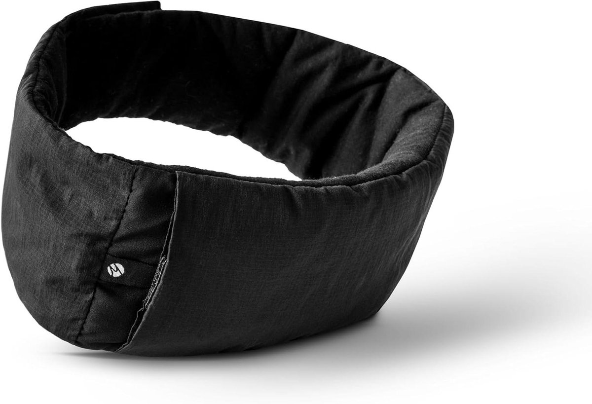 Verduisterend Slaapmasker - Oogmasker Oordopjes - Reiscomfort Verbeteren - Opvouwbaar Ingebouwde Zak - 52-62 cm Omtrek - Zwart
