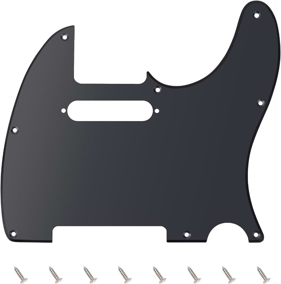 1 Ply Tele Pickguard 8-gats elektrische gitaar slagplaat slagplaat voor USA/Mexicaanse moderne stijl standaard Tele Telecaster JT/HB-03 mat zwart