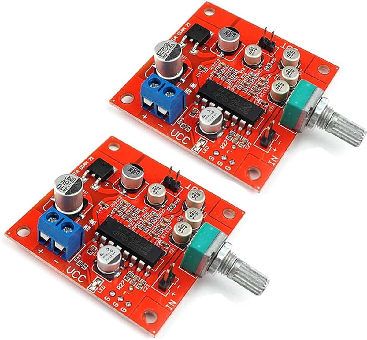 PT2399 Reverb-versterker voor microfoon, PT2399 AMP-kaart, 2 stuks