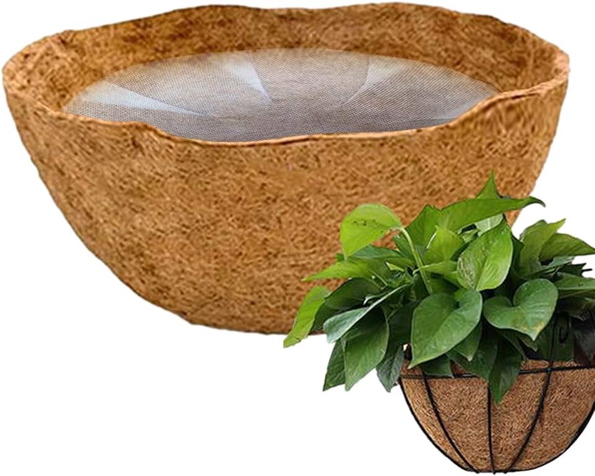 Bloempot binnenkussen kokos, duurzame kokosvoering | Terrarium bloempotten, dikke en natuurlijke muur plantenbak vervanging voor thuis
