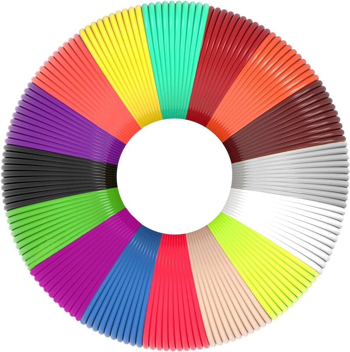 3D Pen Filament Vullingen Willekeurige 15 Kleuren 1,75 mm PLA voor 3D Printing Potlood Totaal 45M 3D Pen Kleuren Compatibel met MYNT3D en SCRIB3D 3D Tekening Pennen Niet geschikt voor 3Doodler